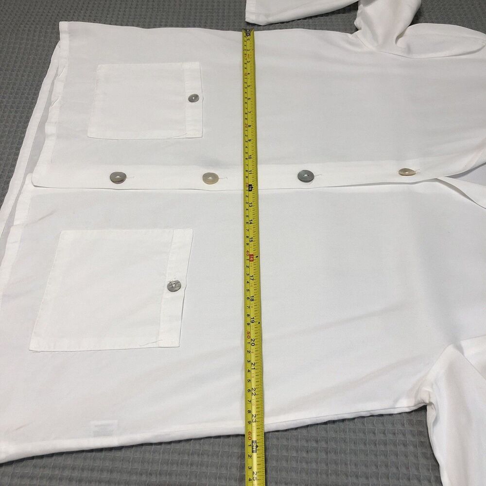 Bryn Walker Button Down Tunic Womens Small White Lyocell Coastal Lagenlook USA - Picture 12 of 15